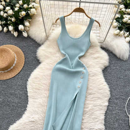 New Elastic Knitted Maxi Dresses