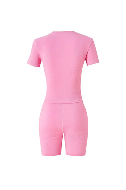 Short Sleeve Top + Elastic outfits (Loungewear)