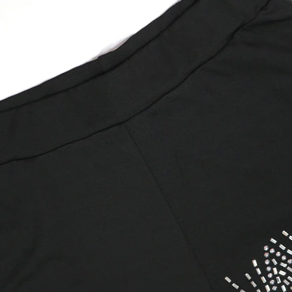 🔥Hot Rhinestones O-neck Tshirt + Short Sets