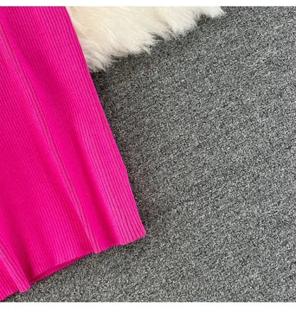 High Waist A-Line Silhouette Single Button Maxi Dresses