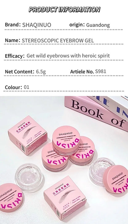 Three-dimensional Eyebrow Shaping Soap Eyebrow Gel Texture Creates Natural Eyebrows Styling Cream Waterproof Quick-Dry Makeup