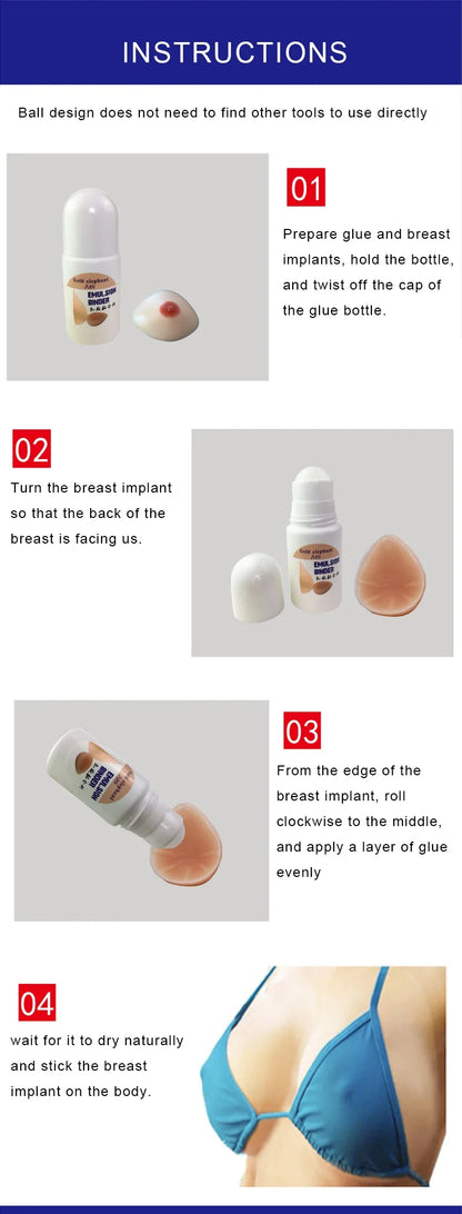 Gold elephant A89 Emulsion Binder Chest Stickers Invisible Fake Silicone Breast Glue Water Stick to Skin Special Crossdresser
