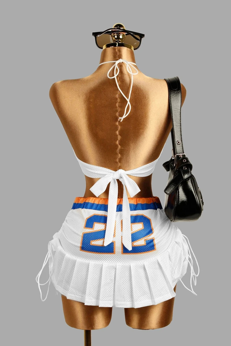 Halter Backless Crop Top + Mini Skirt Sets