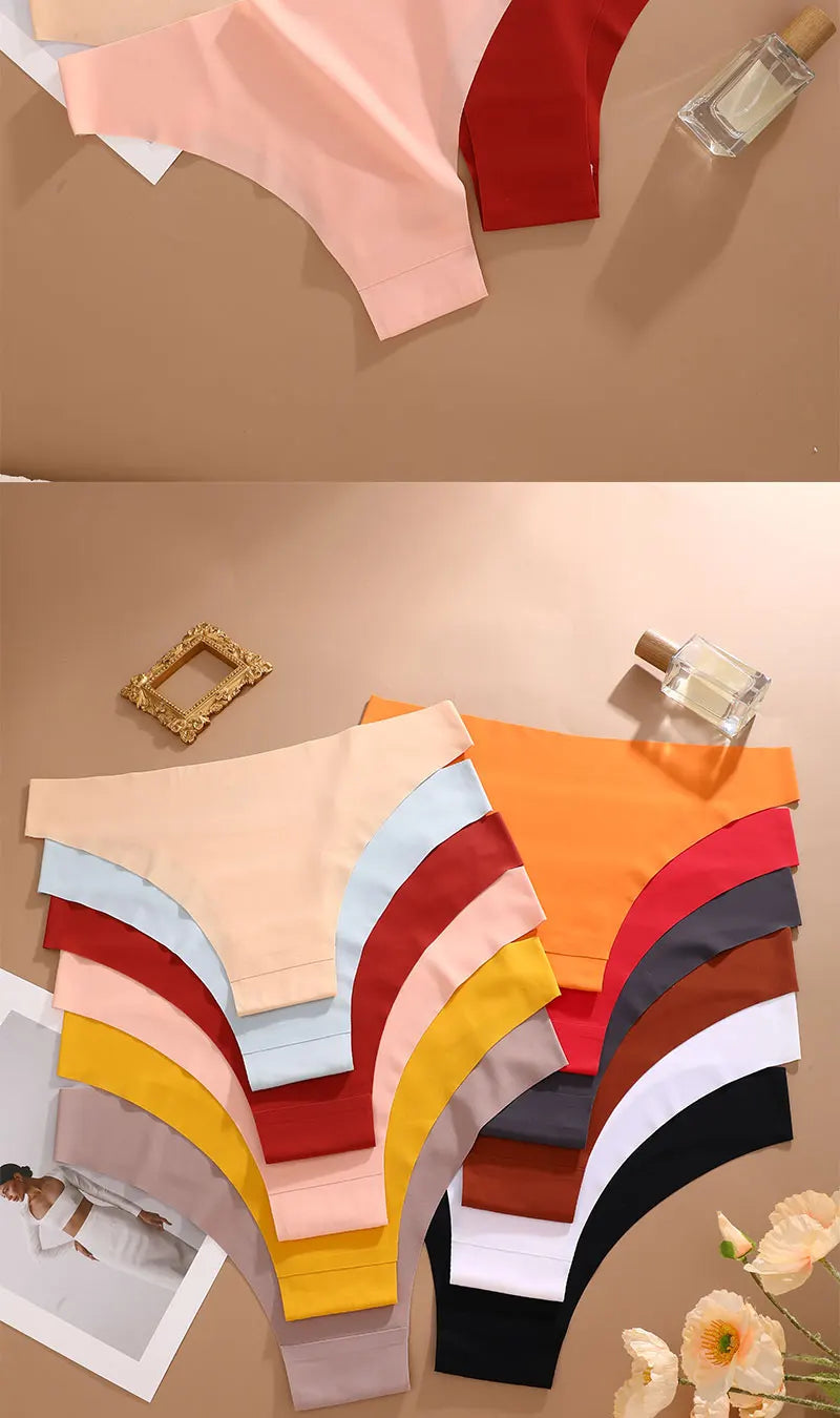 8Pcs/Set Seamless Underwear Low Waisted Brazilian Intimates Panties