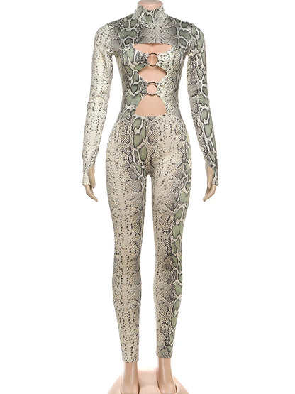 Snake Print Jumpsuit