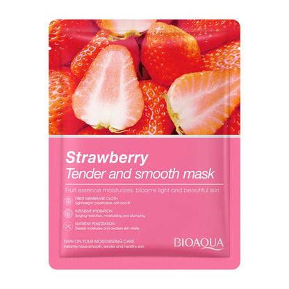 Skin Care Natural Fruit Plant Facial Mask Moisturizing Oil- Aloe Sheet Face Mask