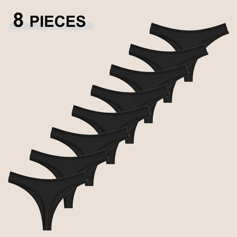 8Pcs/Set Breathable Comfortable Soft G-String