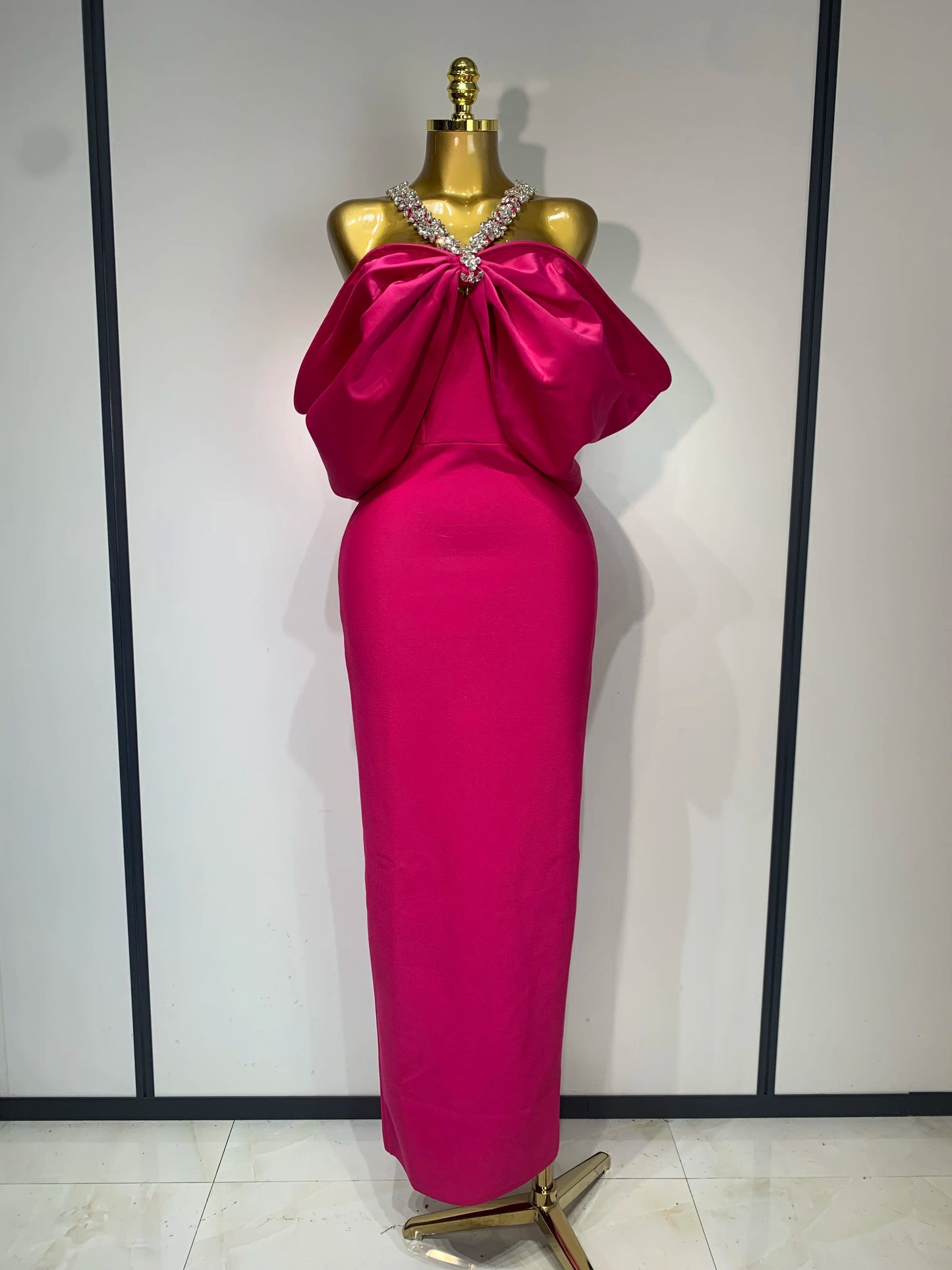 Off the Shoulder Crystal Bodycon Bandage Dresses