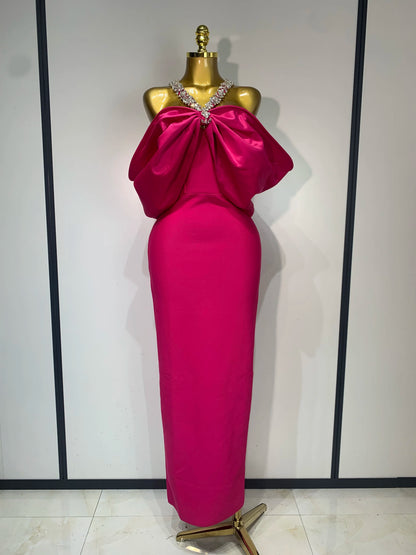 Off the Shoulder Crystal Bodycon Bandage Dresses