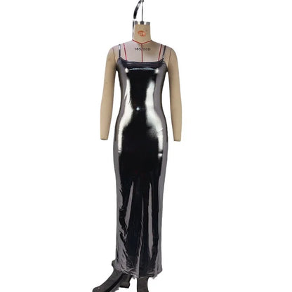 Shining Vintage Slim Kpop Goth Cheap Maxi Dresses