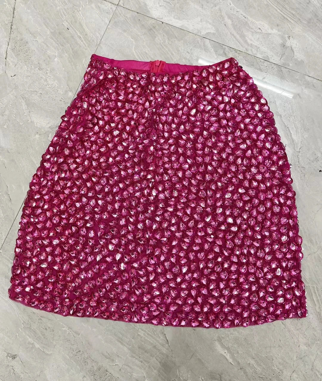 Alisa Spandex 1PCS Shining Luxury Full Crystals Hip Wrap Mini Skirts