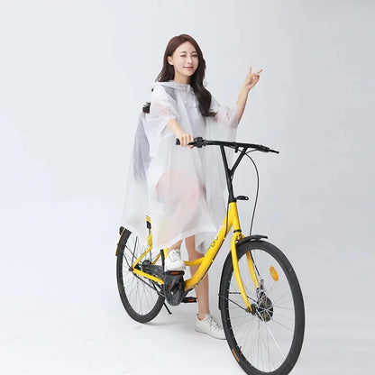 Transparent Windproof Bicycle Motorcycle Raincoat Woman Rain Poncho Impermeable EVA Hiking Raincoats