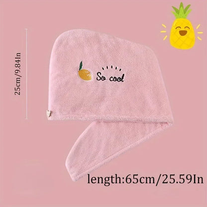 Quick Dry Shower Cap Turban for Women Girls Bathroom Super Absorbent Soft Towel Hair Dry Wrap Bonnets Cute Hair Drying Towel