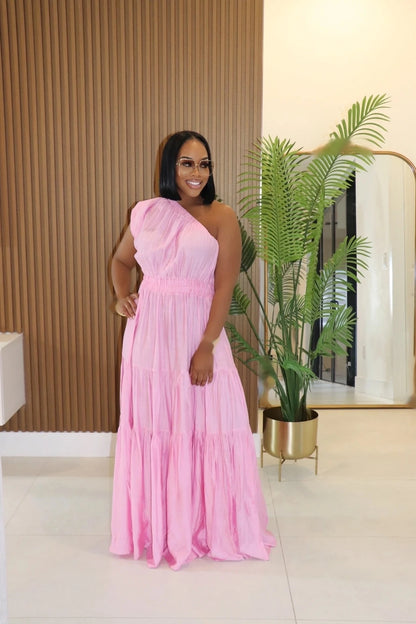 Celebrity One Shoulder Maxi Dresses