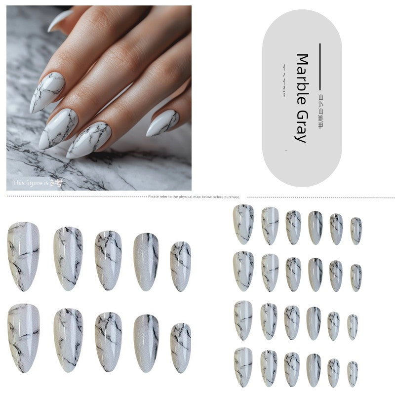Classical Flower Oil Painting Wearing Armor Gilding Rose Nail Stickers Retro European American Style Artistic Finished Product Fake Nail Tip