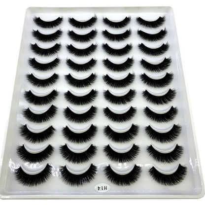20 Pairs Natural long 3D Mink False Short Eyelashes