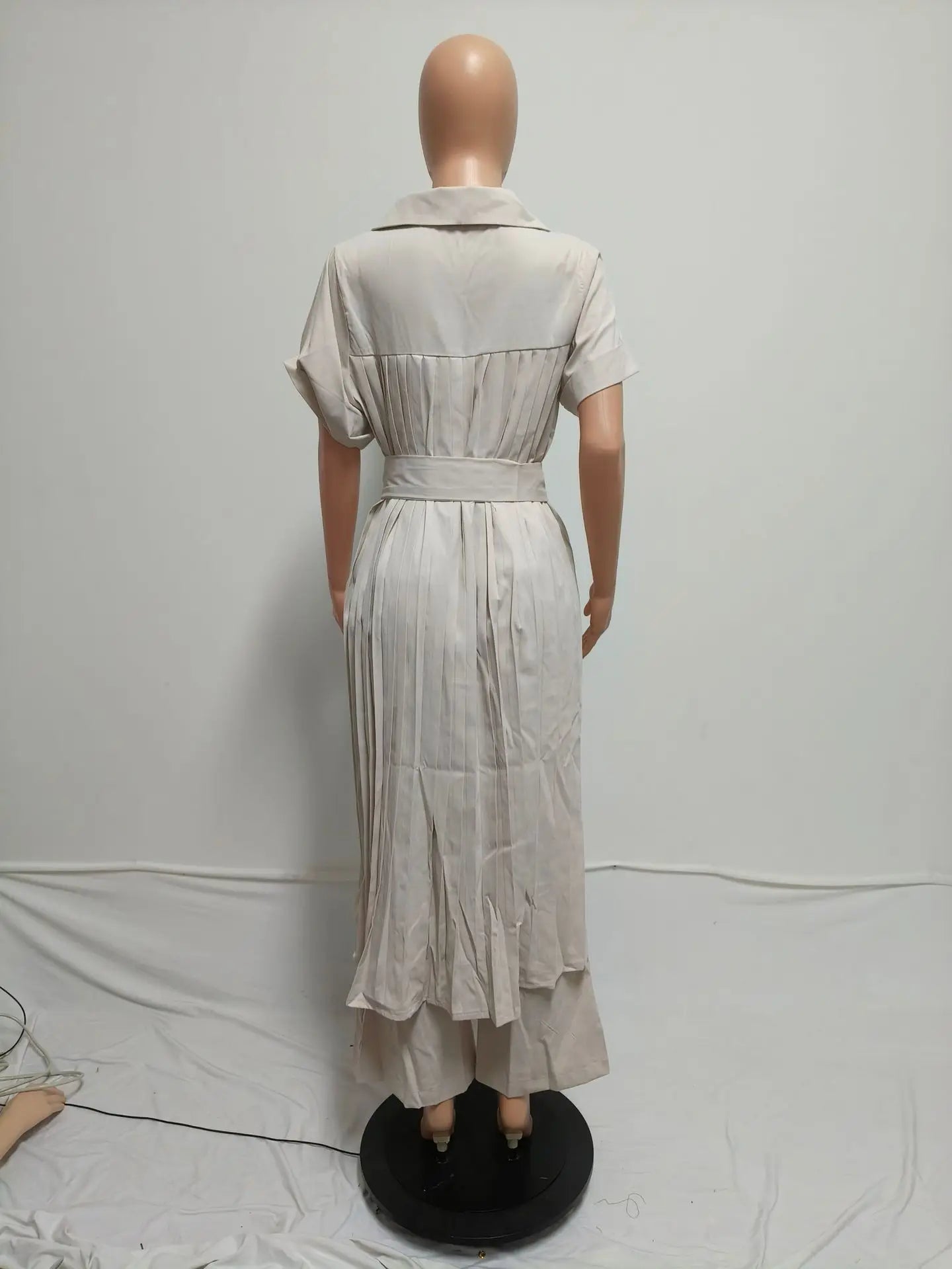 Elegant Long Trench and Pants Outfits (2 pcs.)