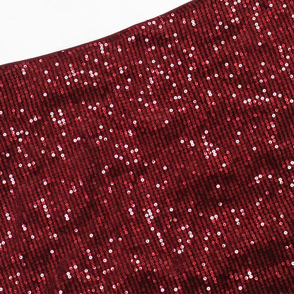 Sequin Halter Crop Top + Mini Skirt Matching Sets