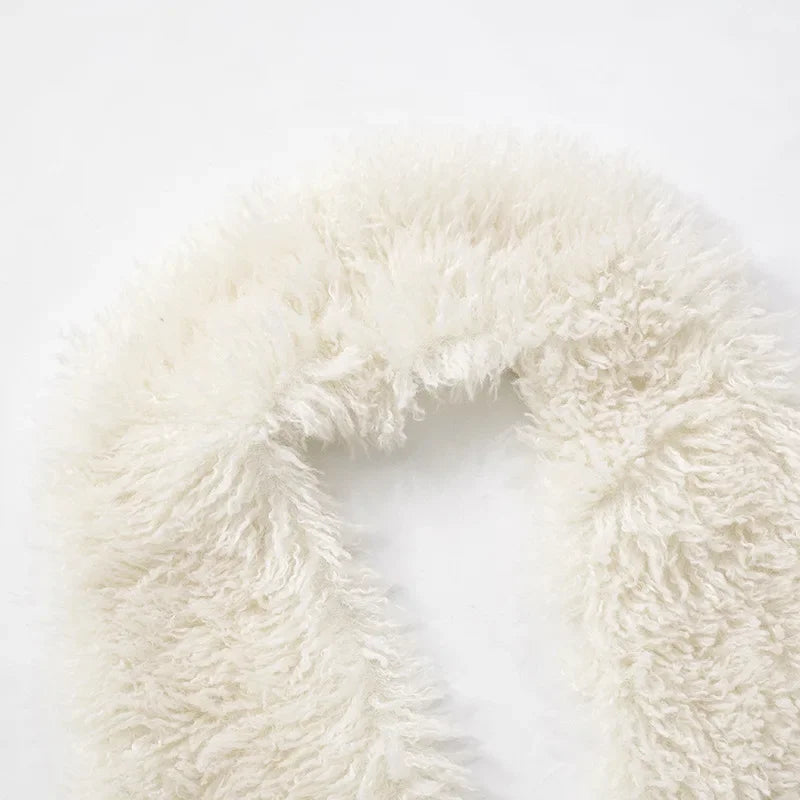 Lantana Fluffy Luxury Faux Fur Halter Vests (Outerwear)