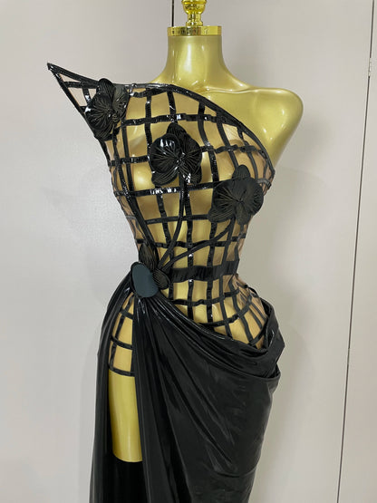 New Mesh See Through Top Skirt + Gloves Set(photoshoot)