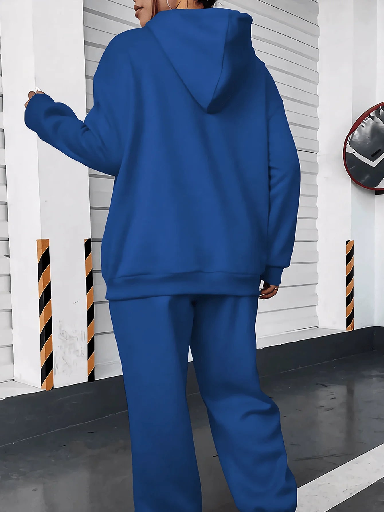 Hoodie + Pant Hip Hop Street Casual Paris Letter Pattern Printed Loose Sets