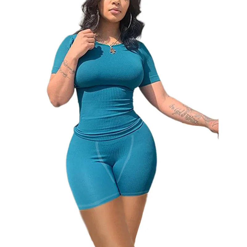 Short Sleeve Top + Elastic outfits (Loungewear)