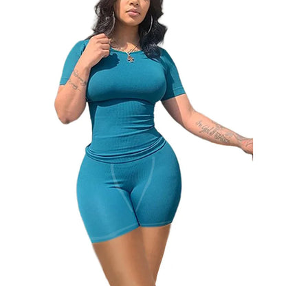 Short Sleeve Top + Elastic outfits (Loungewear)