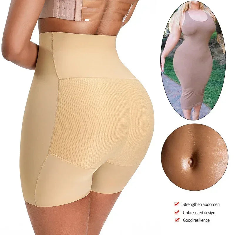 Seamless Padded High Waist Butt Lifter Hip  Buttocks Enhancer Shaper Shorts