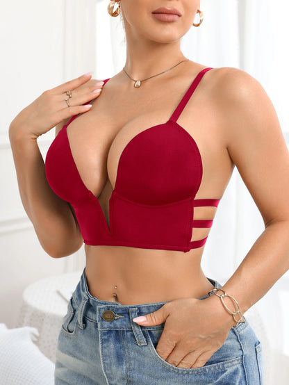 Fashionable Bra Minimalist  Comfortable, Underwire Deep V Push up Bra
