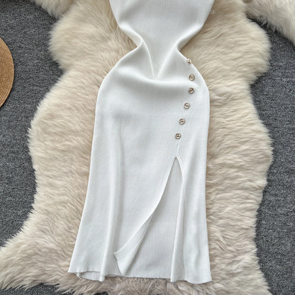 New Elastic Knitted Maxi Dresses