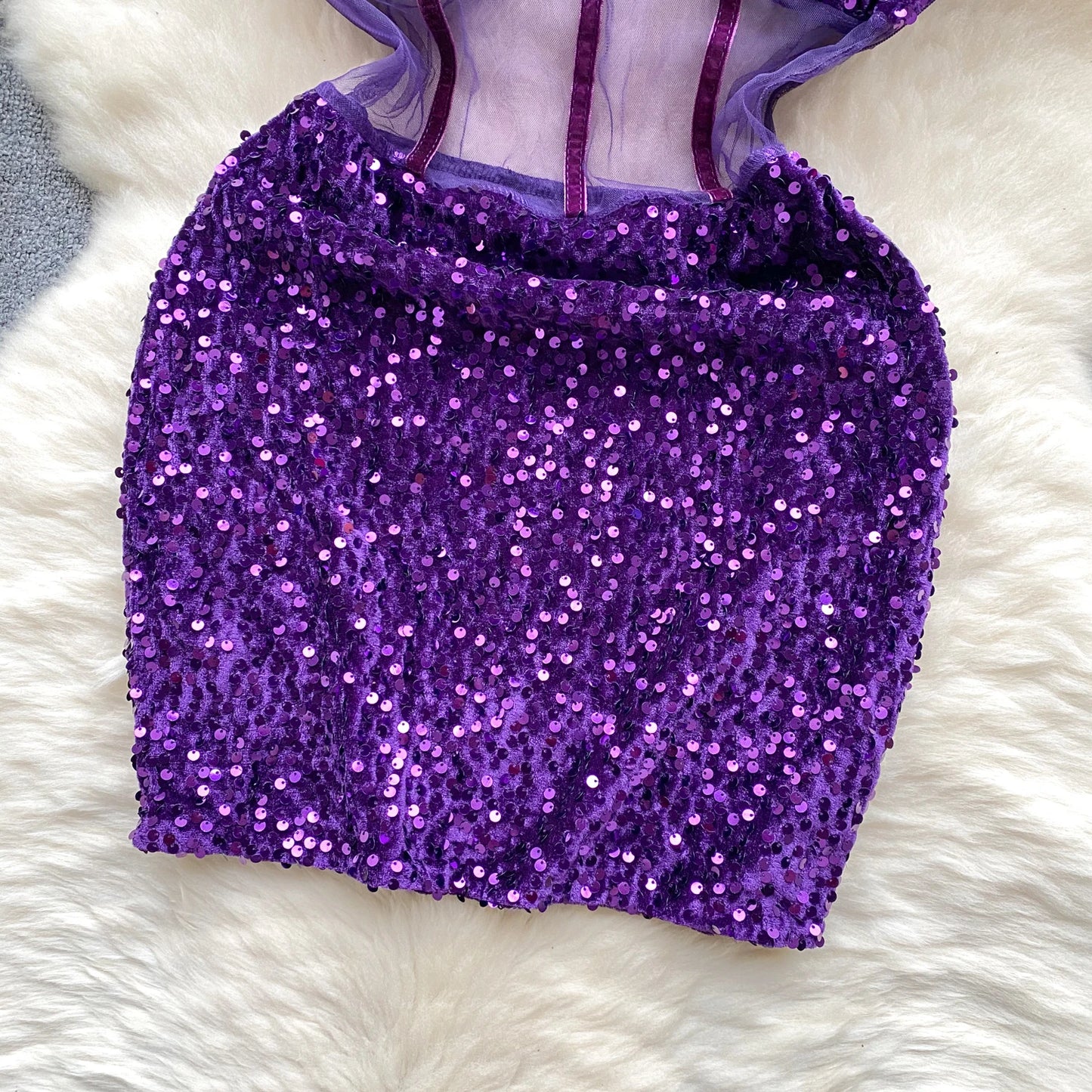 Glamour Off-Shoulder Sequin Dresses