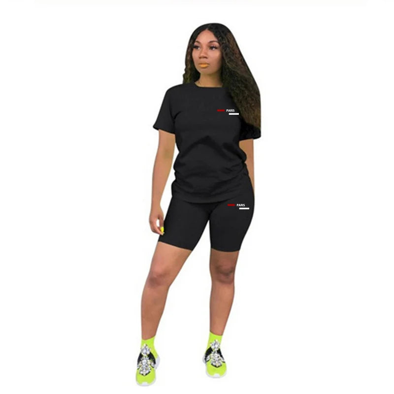 Daily O-Neck Short Sleeve + Shorts Matching Sets