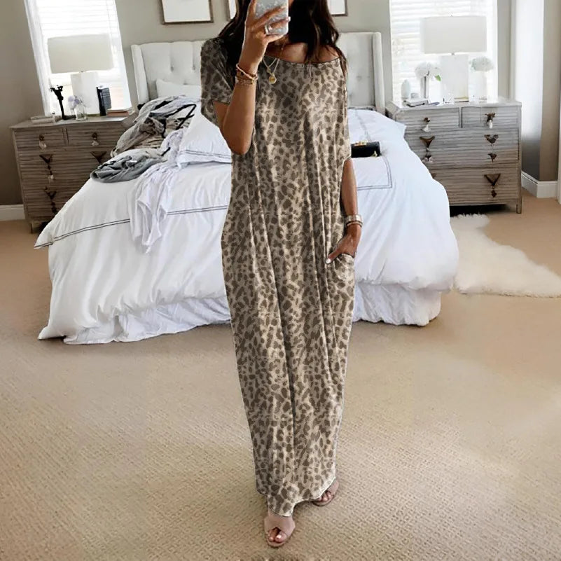 Beach Outfits Pockets Casual Vintage Maxi Dresses