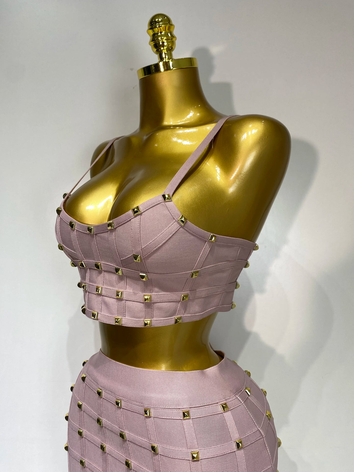 Celebrity High Quality Luxury Birthday Bandage Two Piece Set