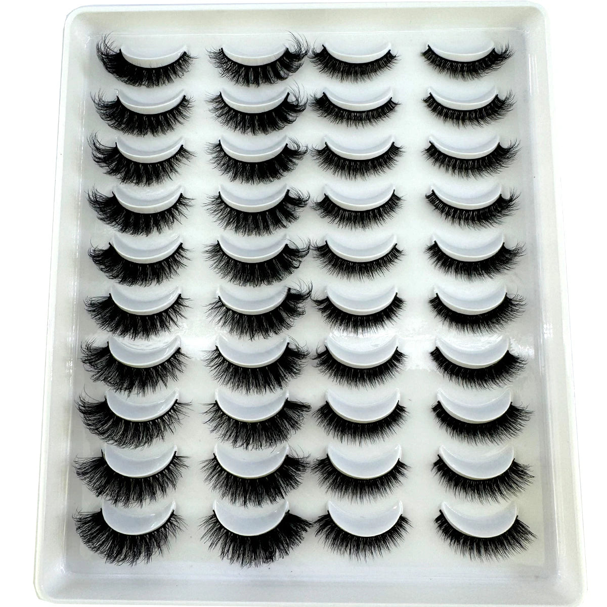 20 Pairs Natural long 3D Mink False Short Eyelashes