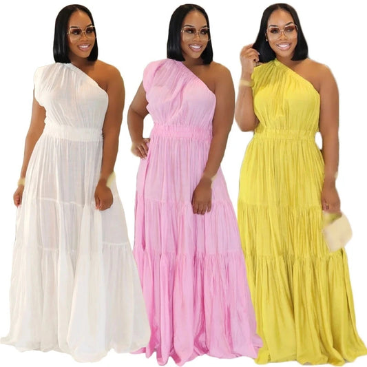 Celebrity One Shoulder Maxi Dresses