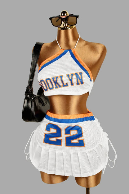 Halter Backless Crop Top + Mini Skirt Sets
