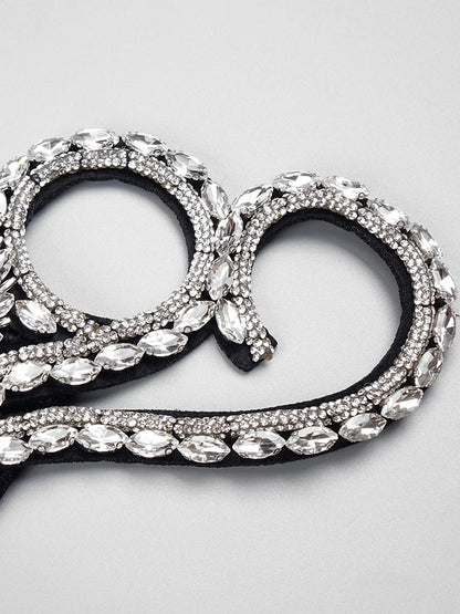 V Neck Black Velvet Maxi Long Luxury Gowns With Gloves