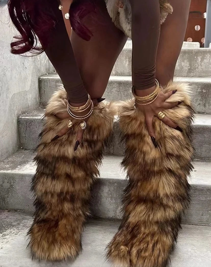 Francis New Designer Tall Fur Boots