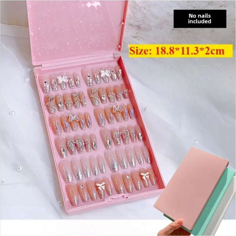 Nail Wear Storage Box Dustproof Transparent Storage Book Nail Plate Style Works Display Color Card Book Nails Supplies tool new