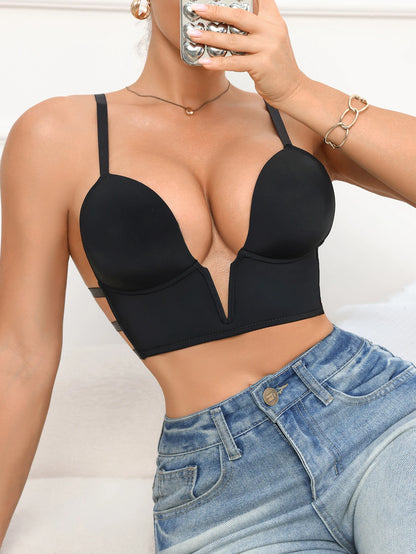 Fashionable Bra Minimalist  Comfortable, Underwire Deep V Push up Bra