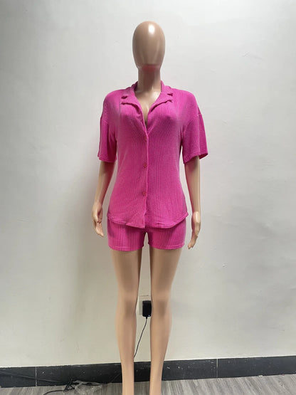 Street Short Sleeve Shirt + Shorts Sets