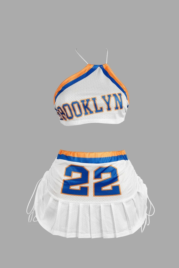 Halter Backless Crop Top + Mini Skirt Sets