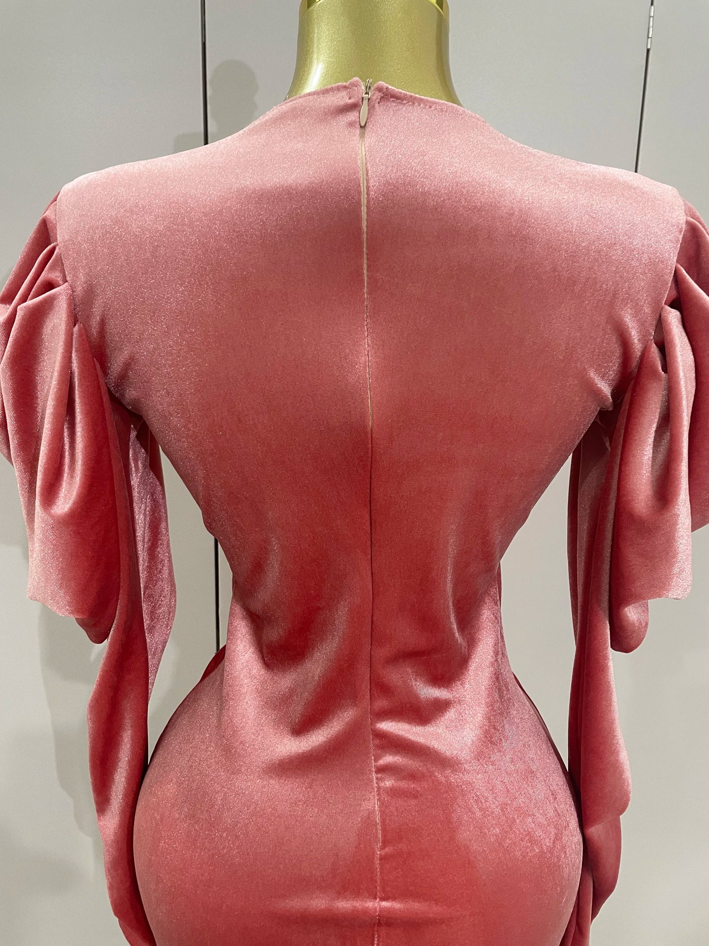 Luxury Sparkly Crystal White Velvet Mini Dresses