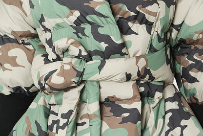 Cotton-padded Coat Lapel Loose Zipper Solid Color Coats