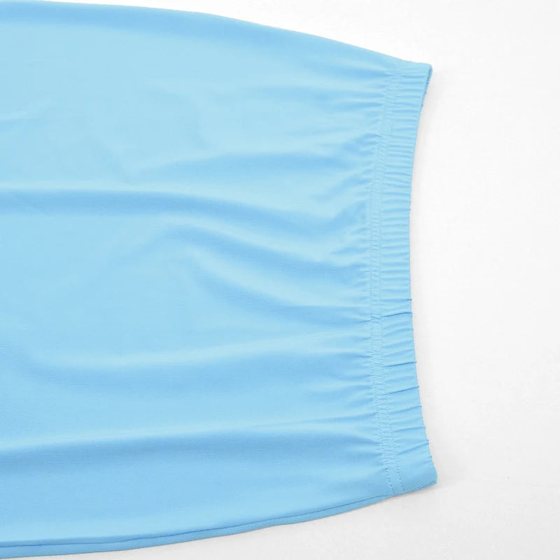 Short Sleeve O-Neck Crop Top + High Waist Skirt Sets
