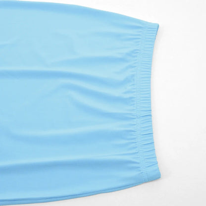 Short Sleeve O-Neck Crop Top + High Waist Skirt Sets