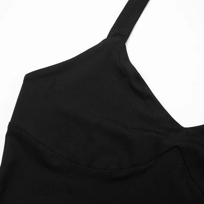 Halter Backless Vest + Stretchy Short Matching Sets