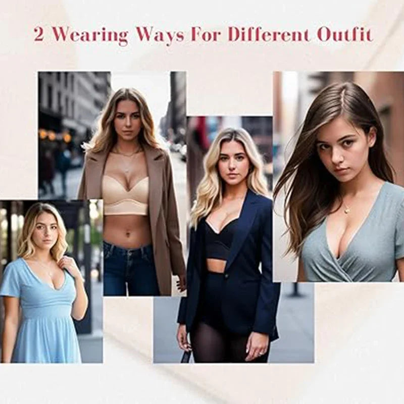 Back Full Coverage Wire Free Smooth Push Up Bra (Shapers)