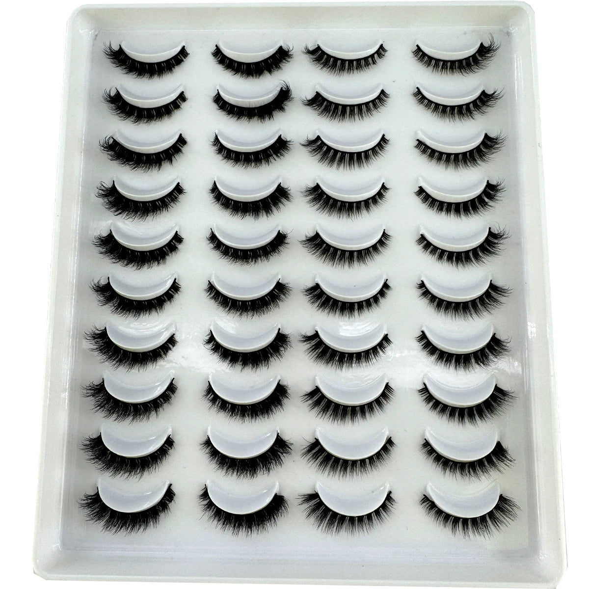 20 Pairs Natural long 3D Mink False Short Eyelashes